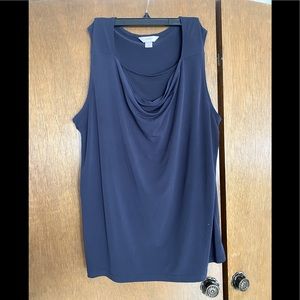 Silky tank with draped neck. Size 1X.  Like new